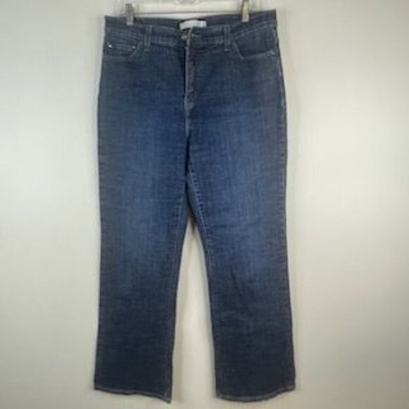 Levis Perfectly Slimming Jeans 16 M High Rise Boot Cut Stretch Medium Wash - Picture 2 of 11